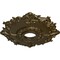 Ekena Millwork Riley Ceiling Medallion (Fits Canopies up to 4 5/8"), Hand-Painted Brass, 18"OD x 3 1/2"ID x 1 1/2"P CM18RLBRS - alternate 3